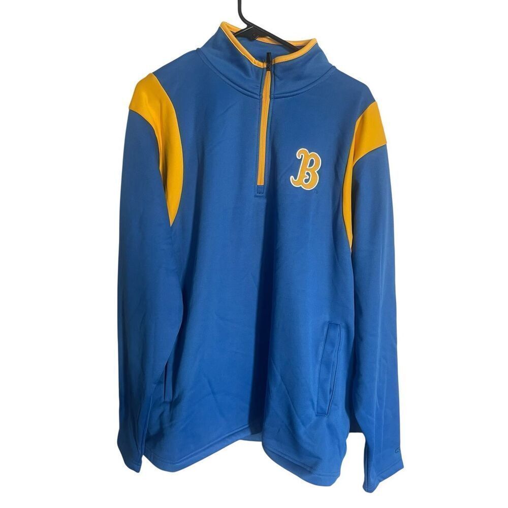New Colosseum Mens Blue UCLA Bruins 1/4 Zip Fleece Pullover Jacket Size Large